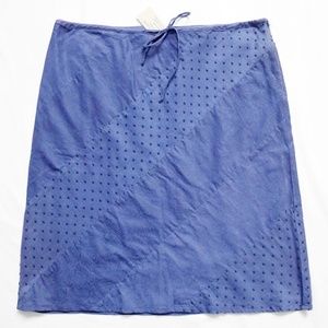 NEW WITH TAG AMERICAN EAGLE Floral Swiss Dot Tie Waist Skirt Sz 4 (30" x 20.5")